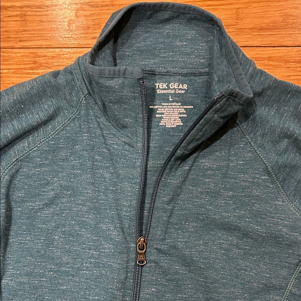 Tek Gear Women's Gorpcore Shape Wear Teal Zip-Up Track Jacket L
